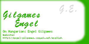 gilgames engel business card